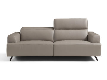 TEOREMA - Recliner leather sofa with headrest by Max Divani - view 2